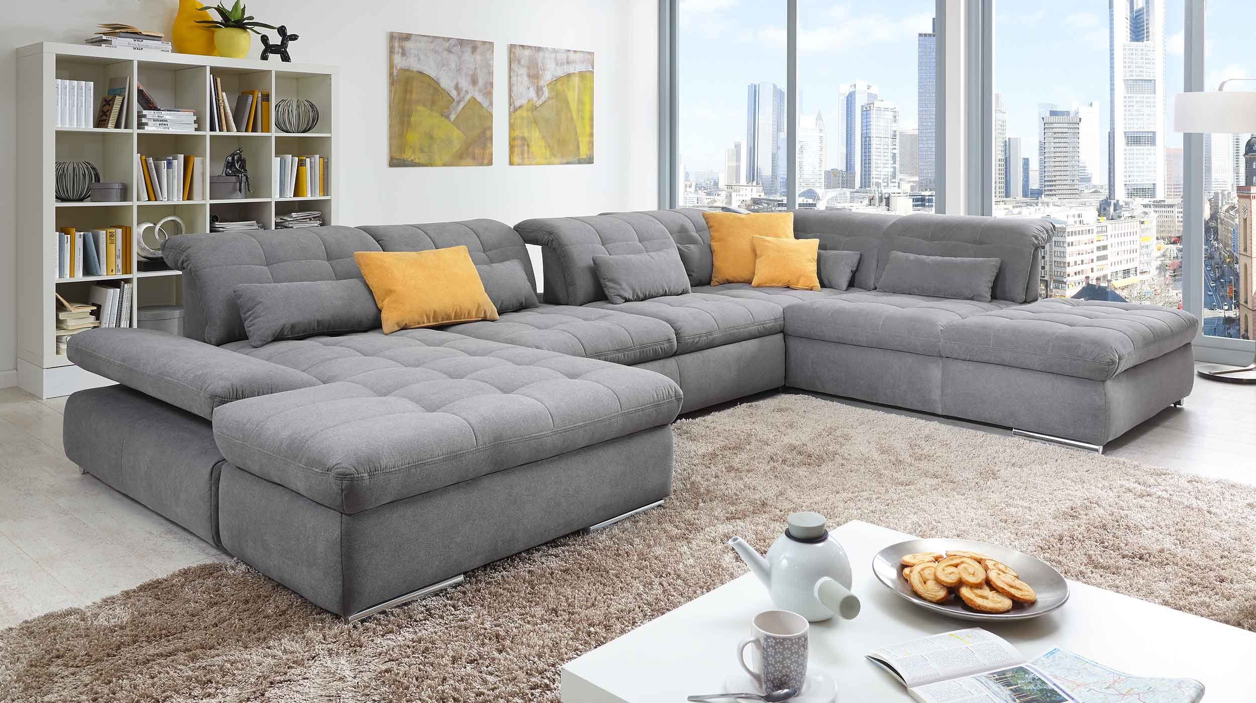 Wohnlandschaft Sofaprogramm grau - Premium Version - SANTA FE