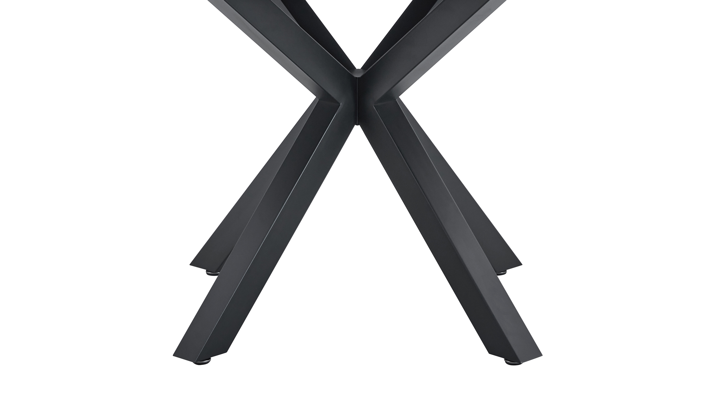 Esstisch rund 120 cm Akazie grau - schwarz - DAMIRA