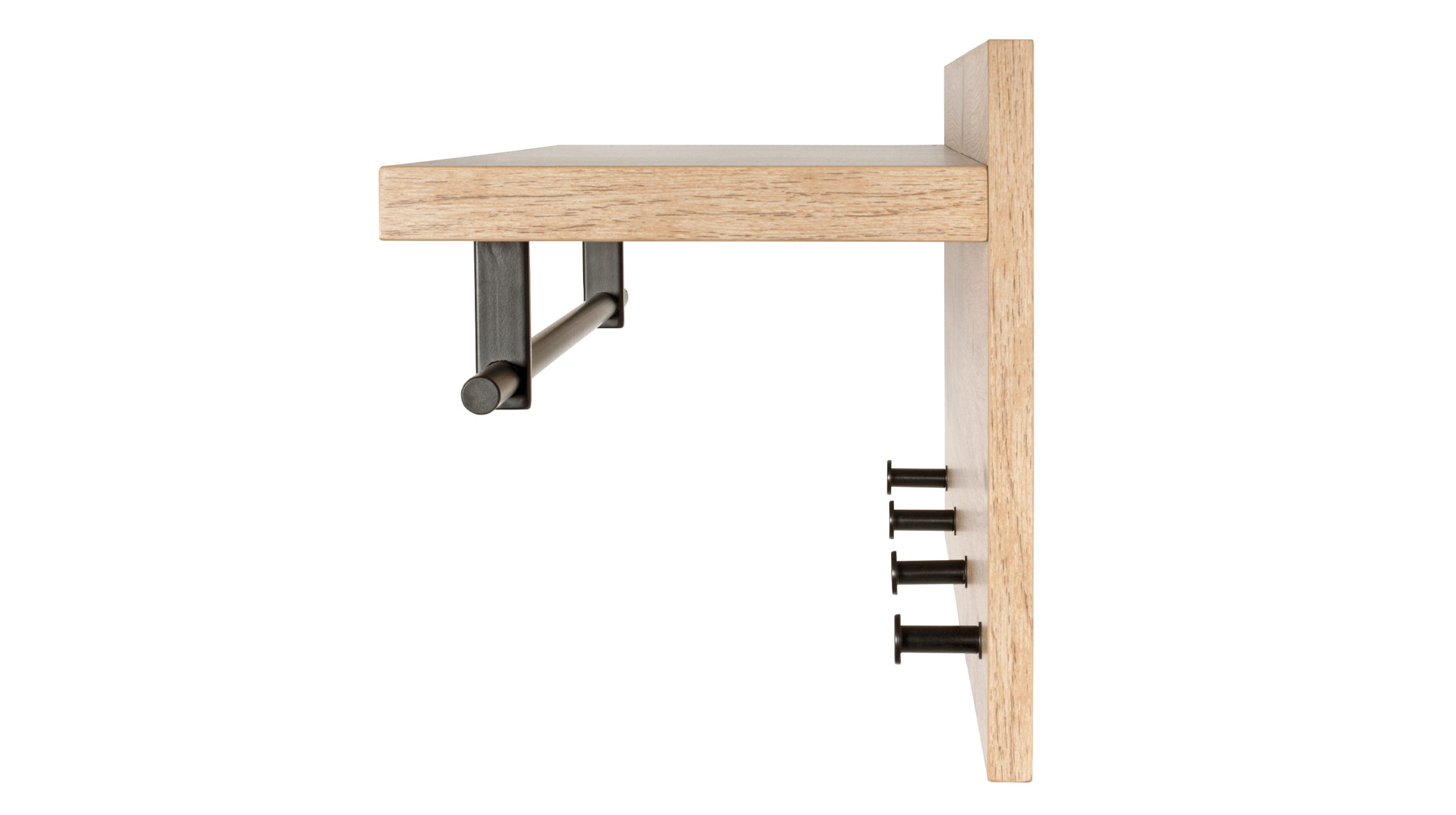 Wandgarderobe Paneel Eiche 75 x 30 cm  - PARMA