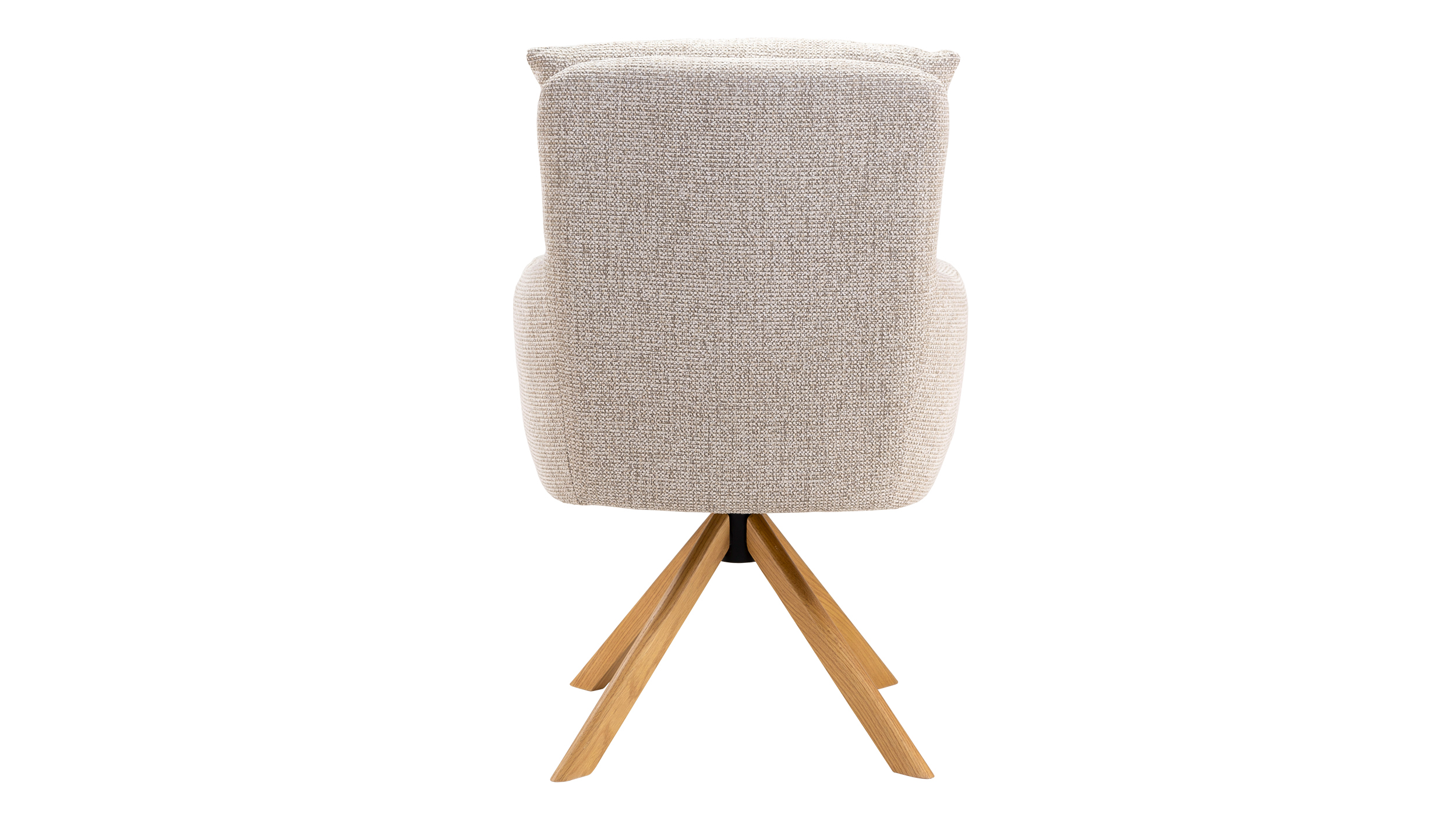 Armlehnstuhl beige Chenille drehbar - Federkern-Polsterung - SOFIA