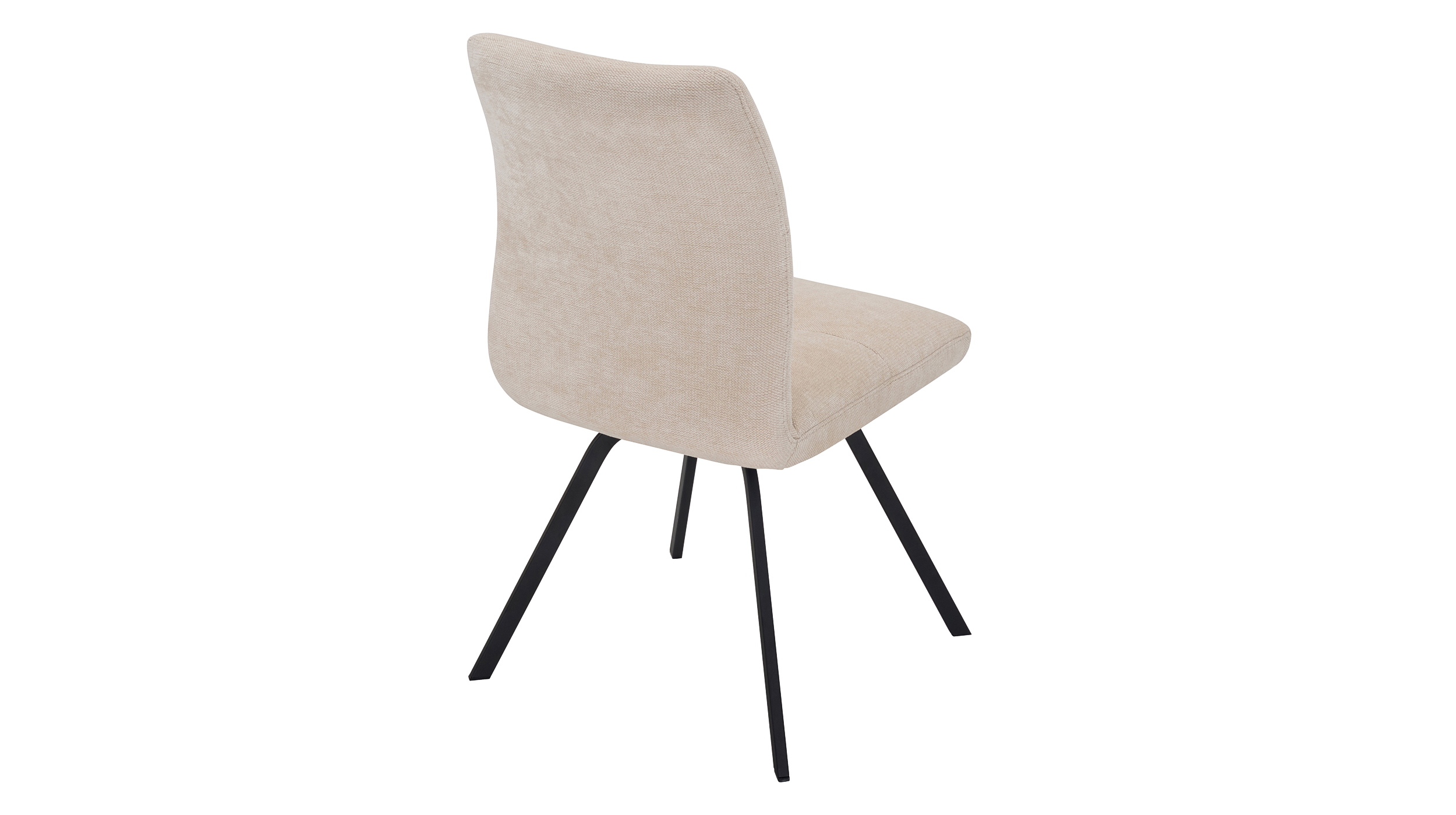 Polsterstuhl Chenille-Bezug beige mit Nosagunterfederung - EVORA