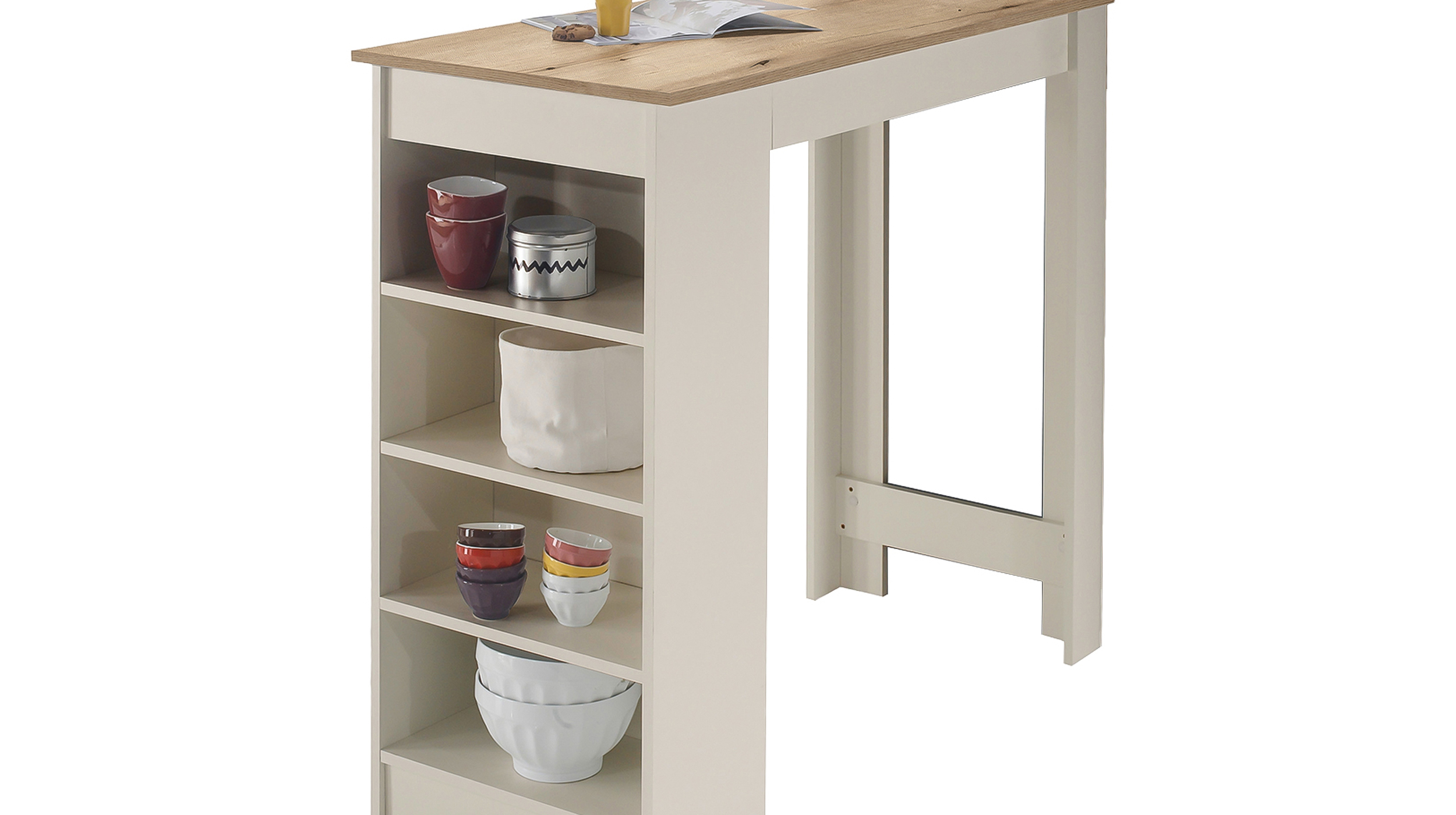 Bartisch Evoke Eiche - beige 115 x 50 cm rechteckig - MOJITO 