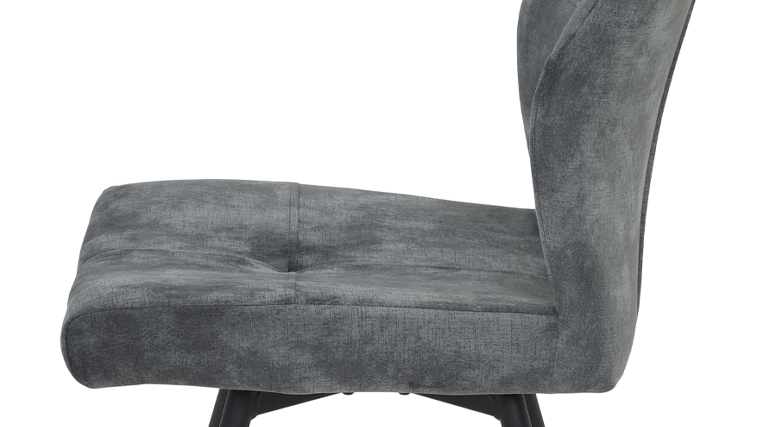 Polsterstuhl anthrazit Metallgestell - Microfaser - drehbar - ALLY