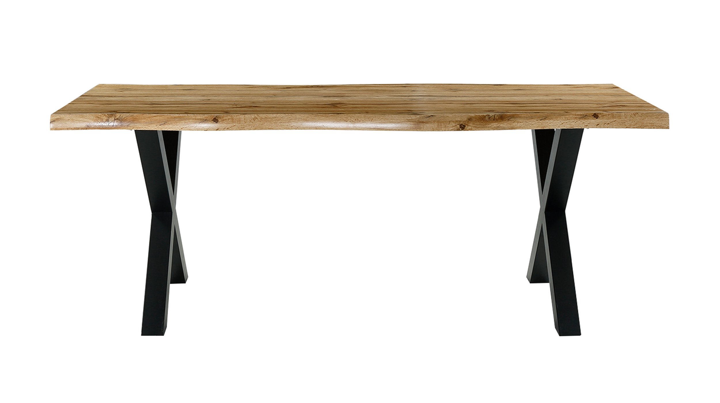 Esstisch Baumkantentisch Optik 200 x 100 cm Wildeiche - MARLON