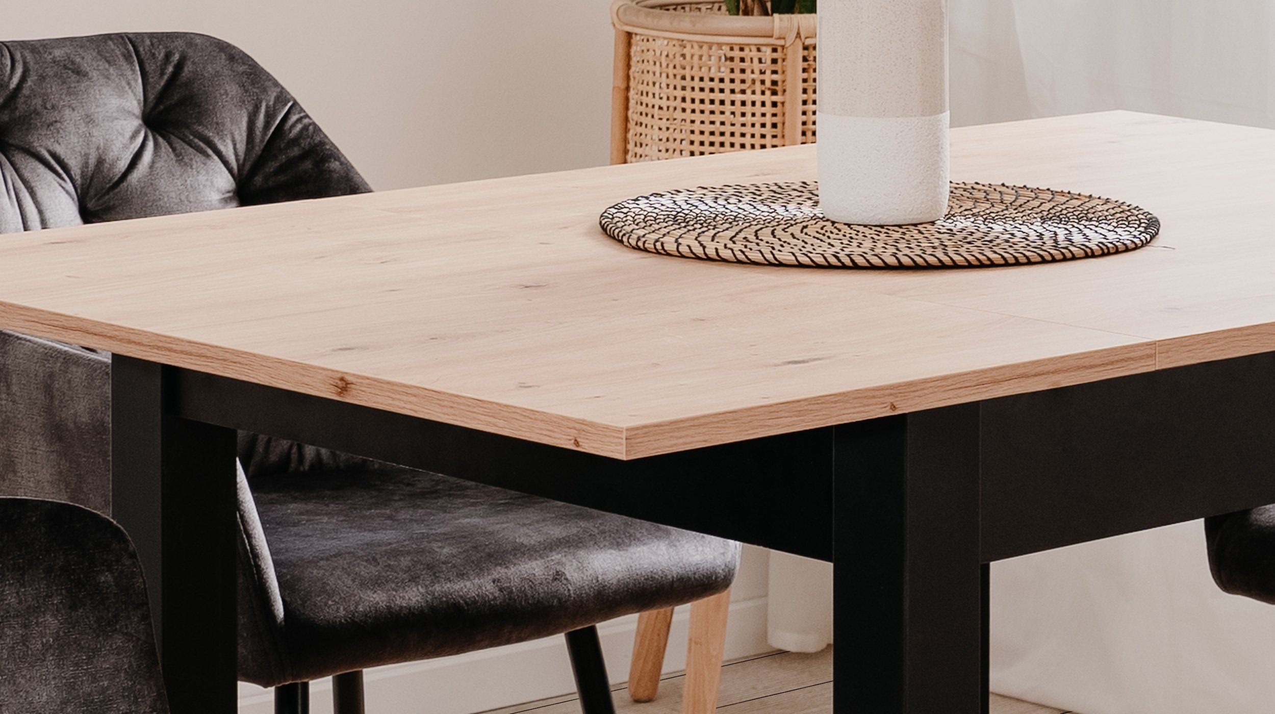 Esstisch 80 - 120 cm ausziehbar Artisan Eiche - COBURG