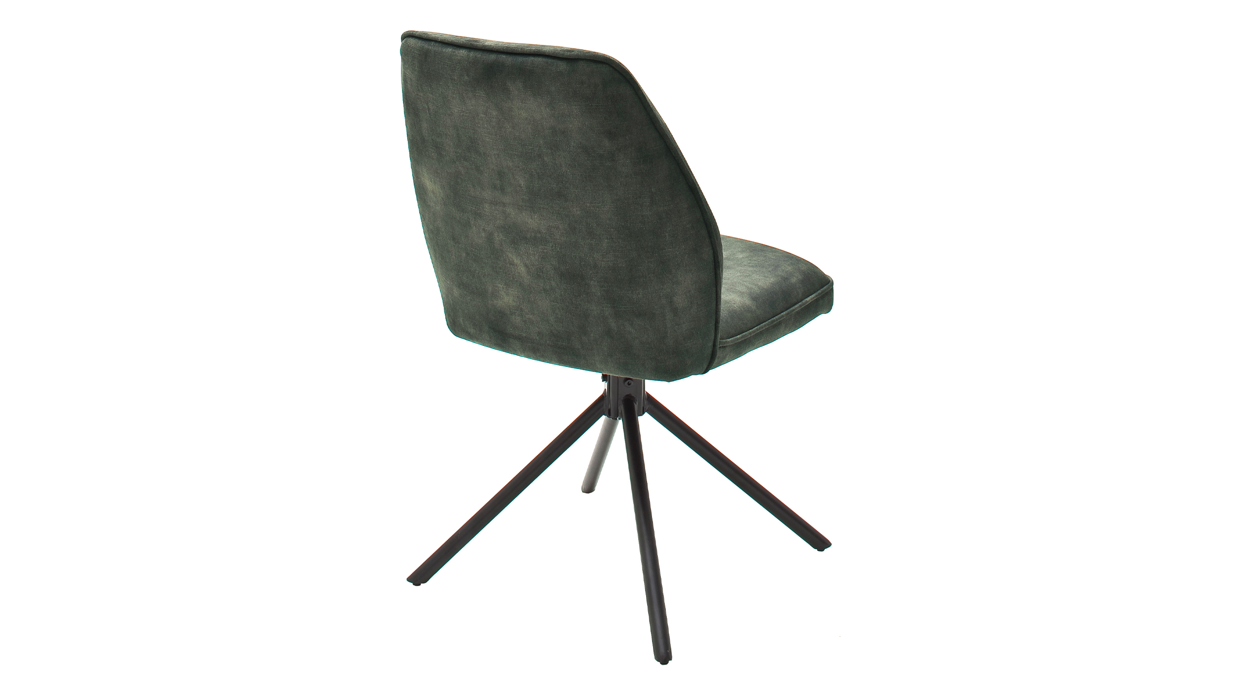 Polsterstuhl olive Metallgestell Velours Optik drehbar - OTTAWA