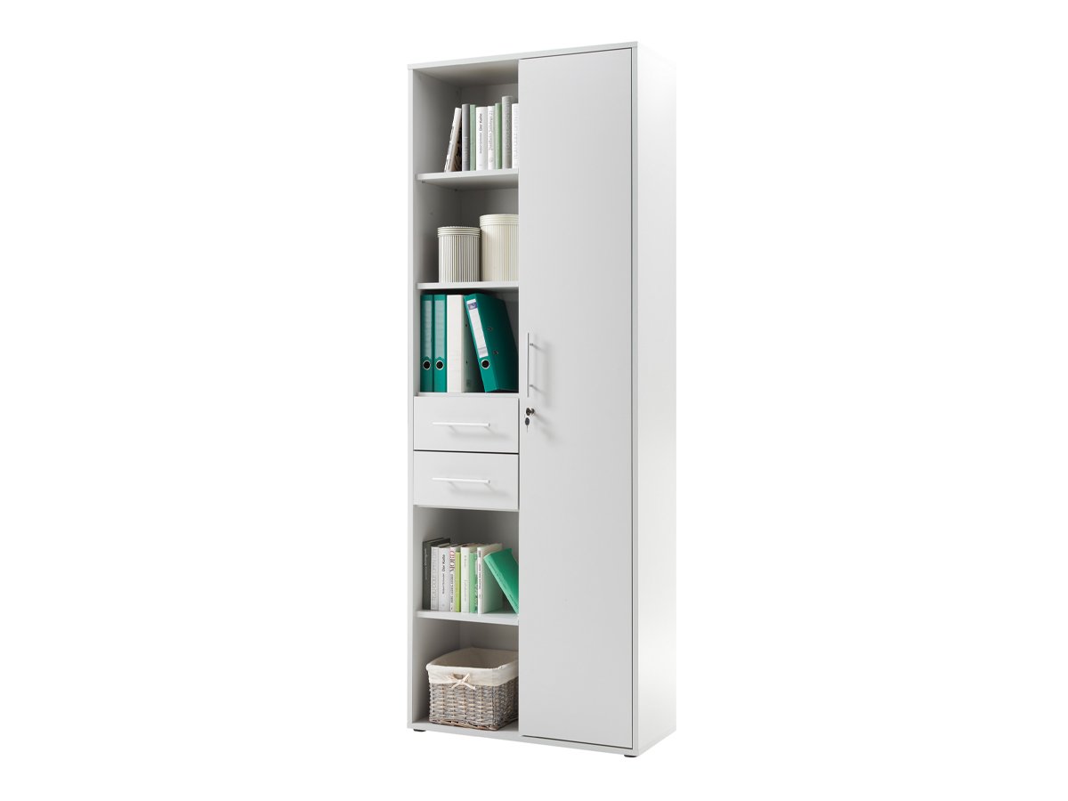 Büroschrank lichtgrau 80 cm x 216 cm - 8 Einlegeböden - PRONTO