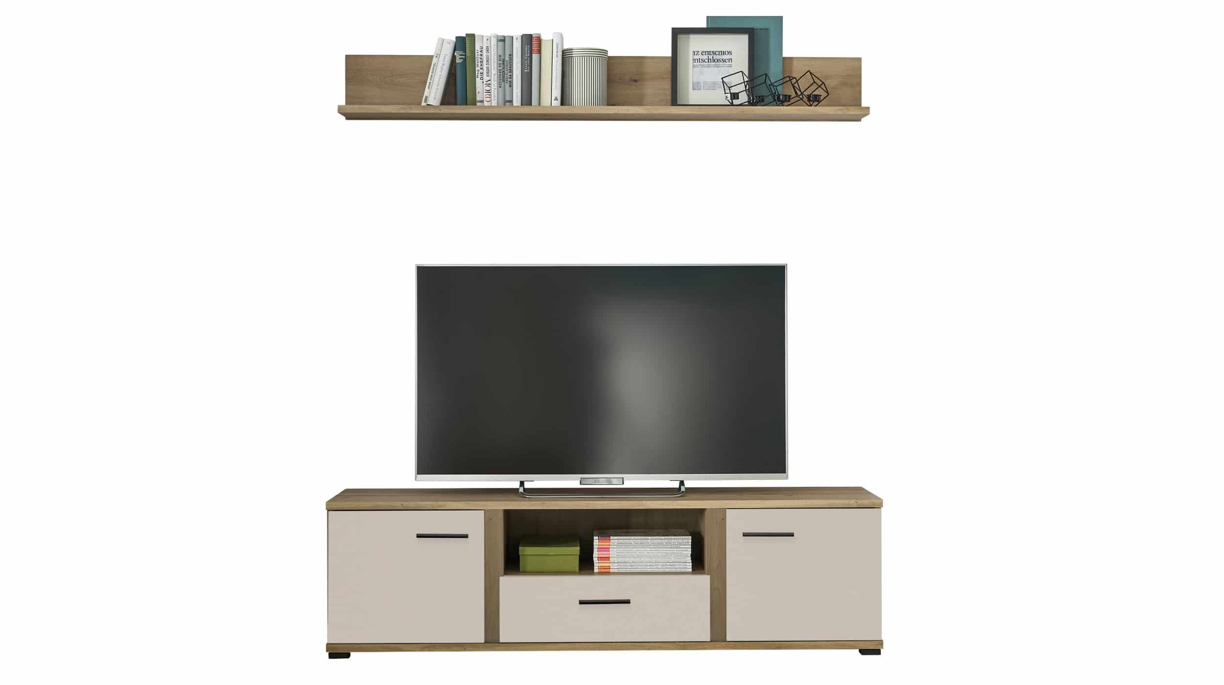 TV-Lowboard beige - Artisan Eiche - 160 cm - KANADA 