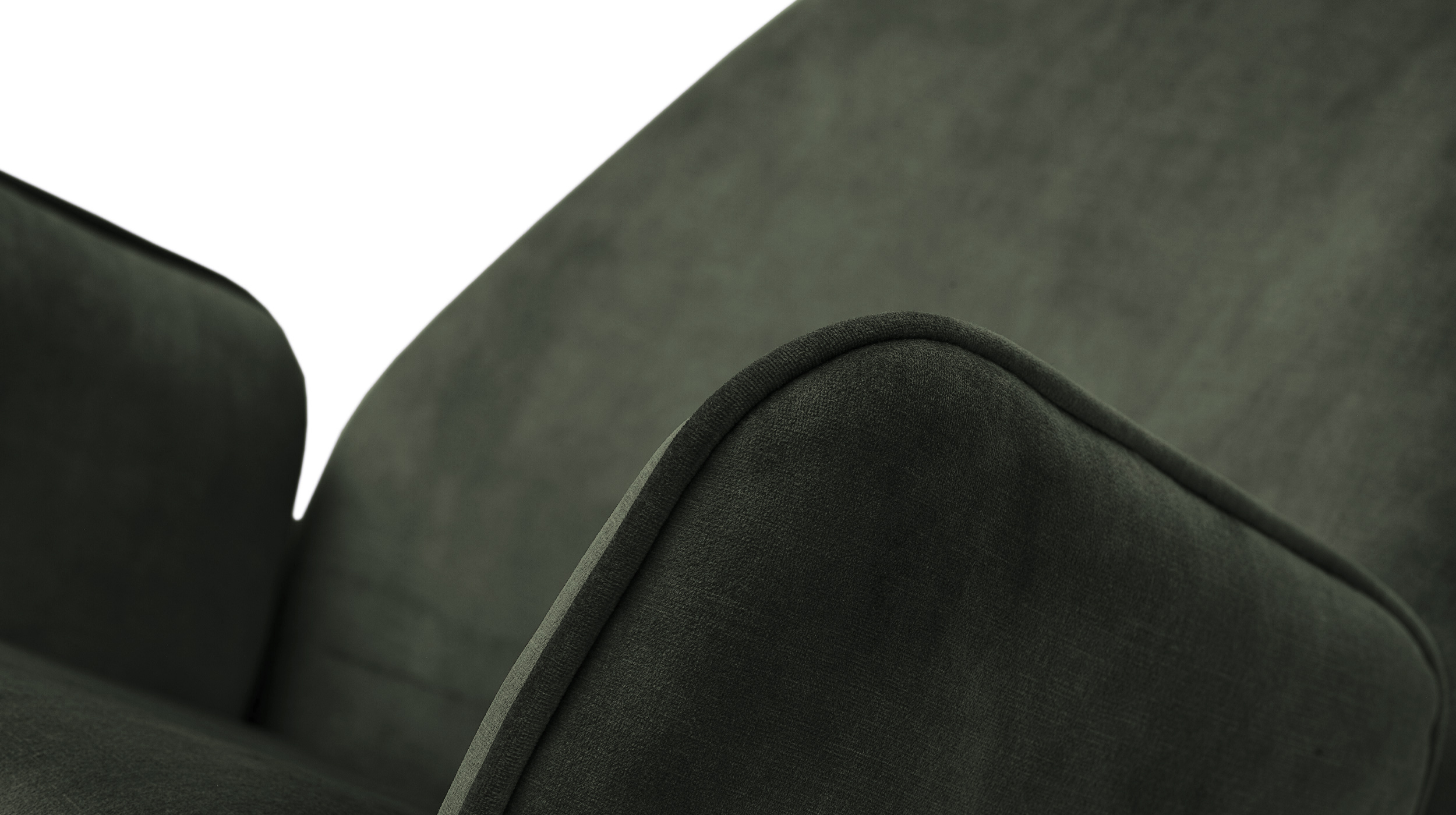 Armlehnstuhl olive Drehstuhl Veloursoptik - OTTAWA