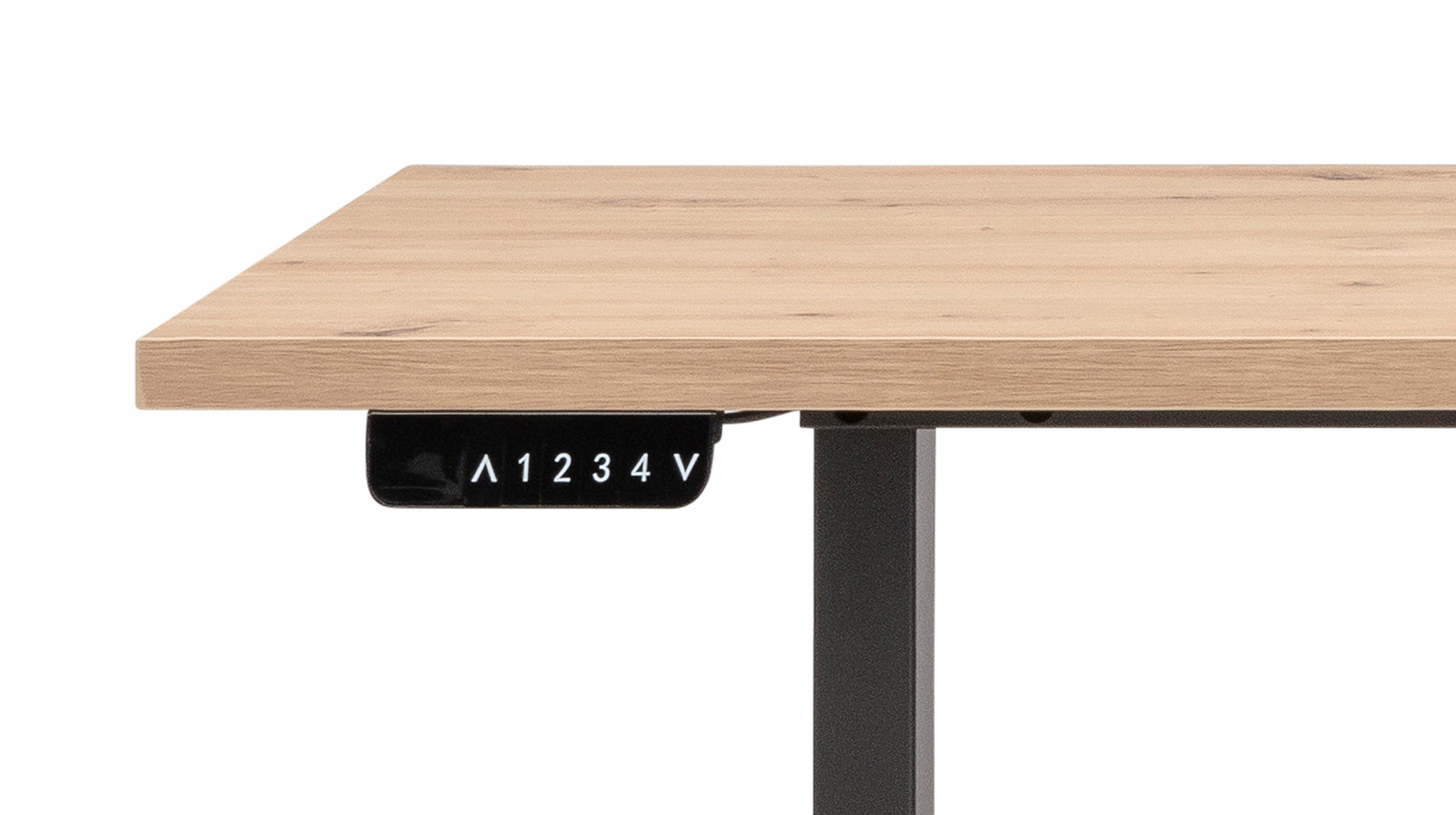 Eckschreibtisch höhenverstellbar Artisan Eiche 180 cm - ENERGIA