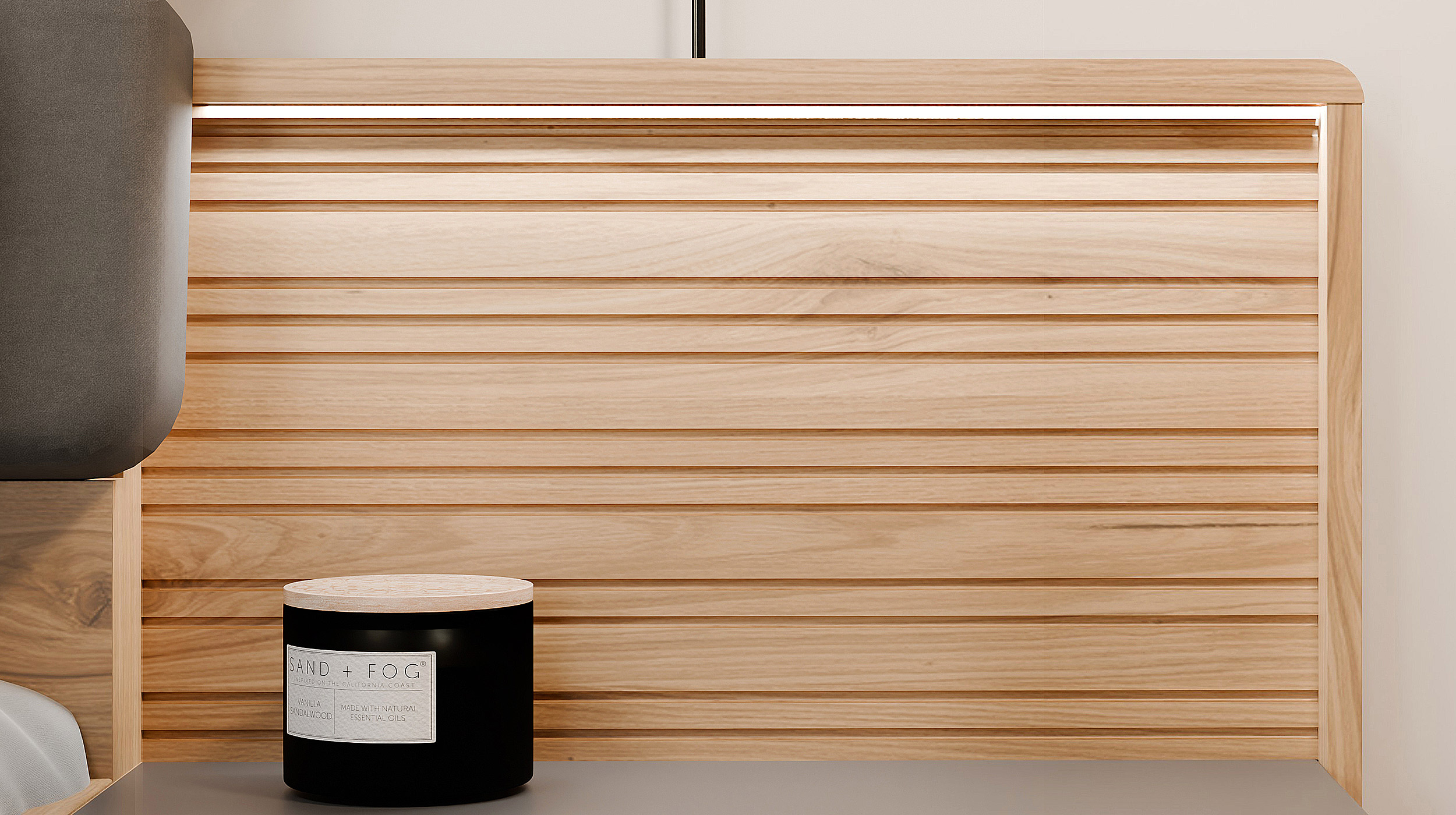 Bettanlage 180 x 200 cm Wildeiche - mit Bettkasten - VALPECULA 