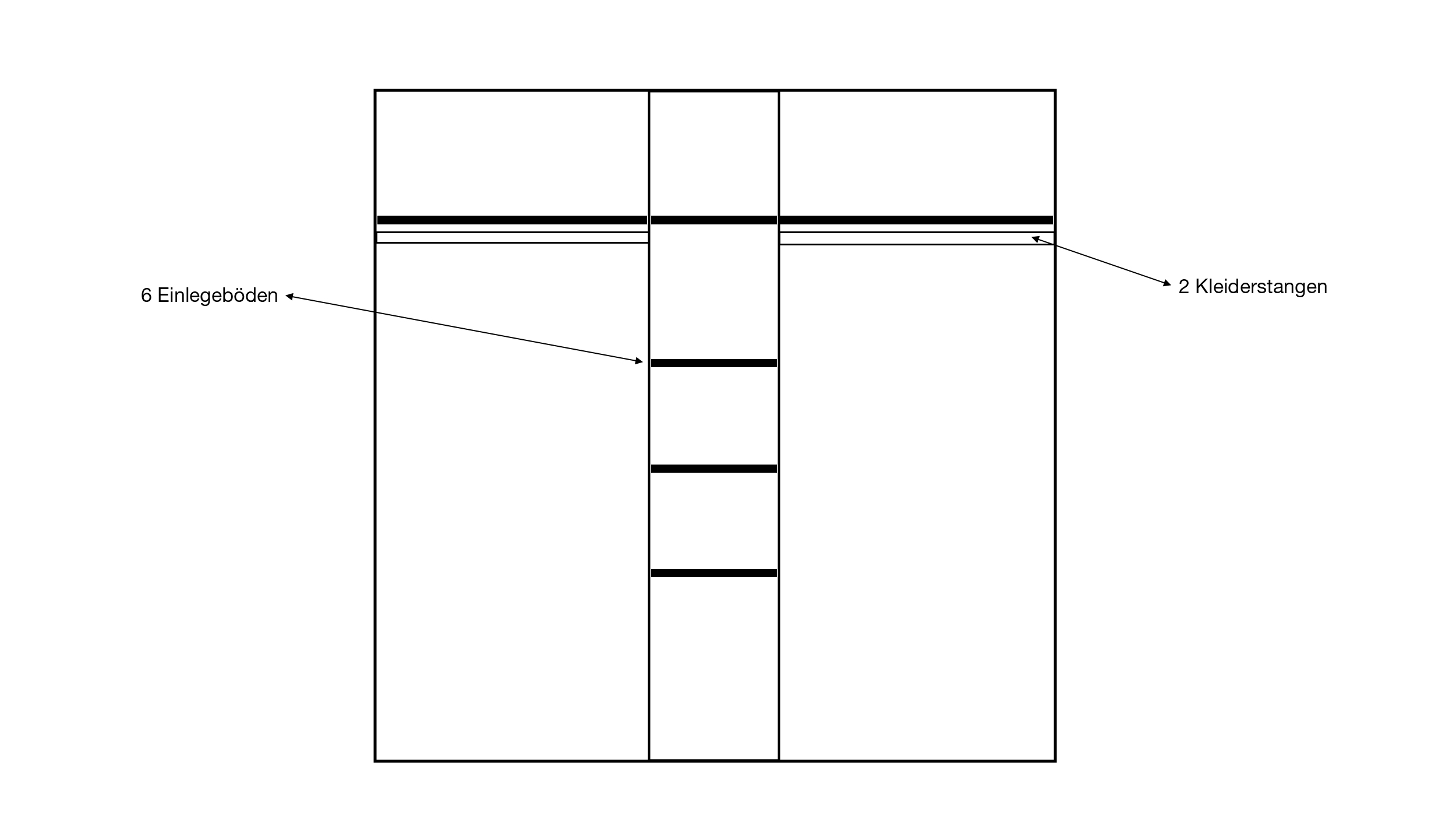 Kleiderschrank mit Spiegel 230 cm beige - 5-türig - FAVORITA