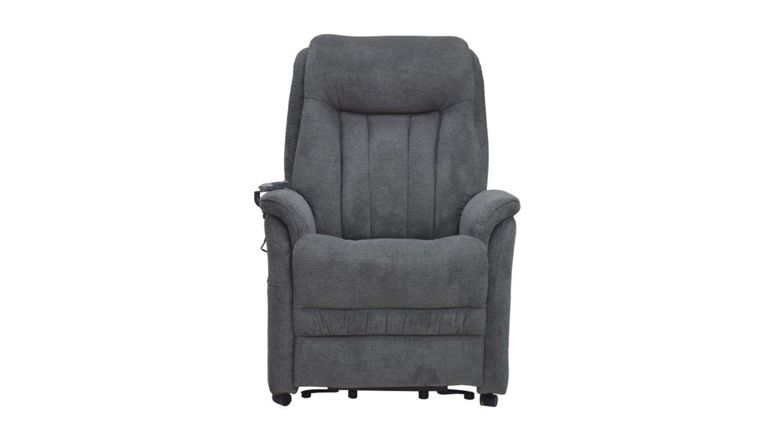 Fernsehsessel Webstoff grau - 2 Motoren - Aufstehhilfe - SIENA