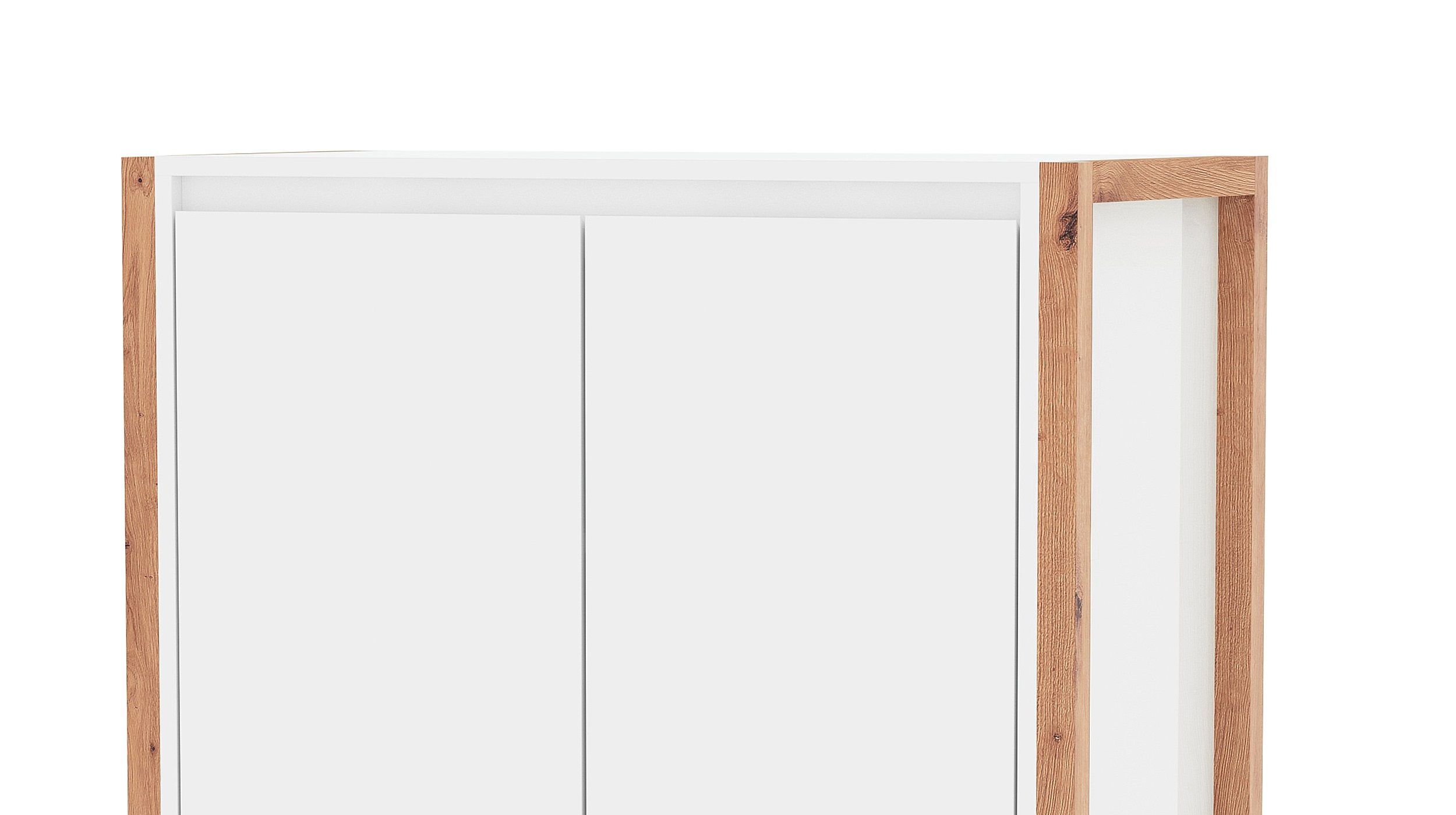 Kommode weiß Artisan Eiche 2-türig 80 x 40 cm - DENVER  Kommode weiß Artisan Eiche 2-türig 80 x 40 cm - DENVER