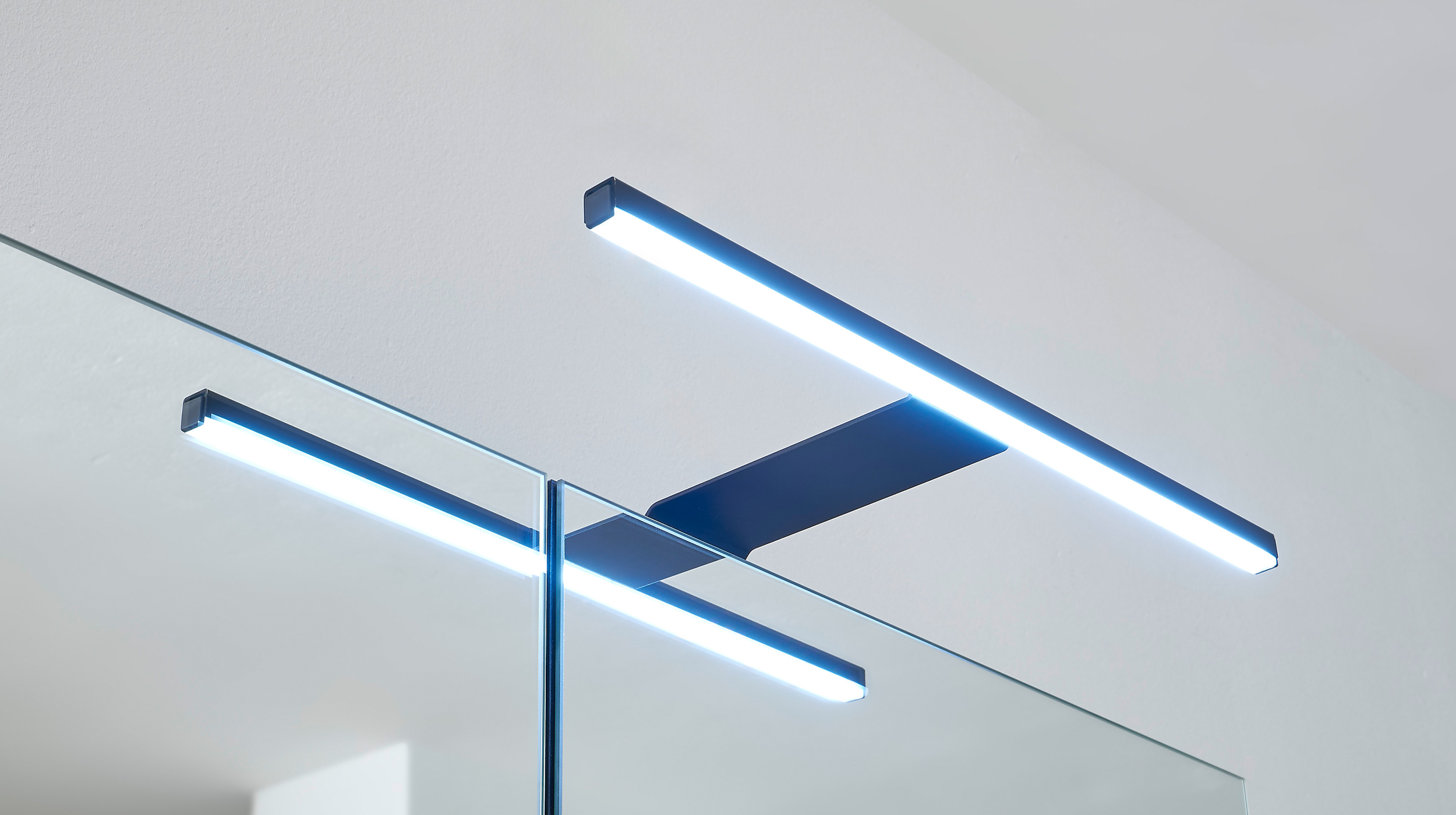 Spiegelschrank grau Evoke Eiche 60 cm - mit Beleuchtung - DALIA