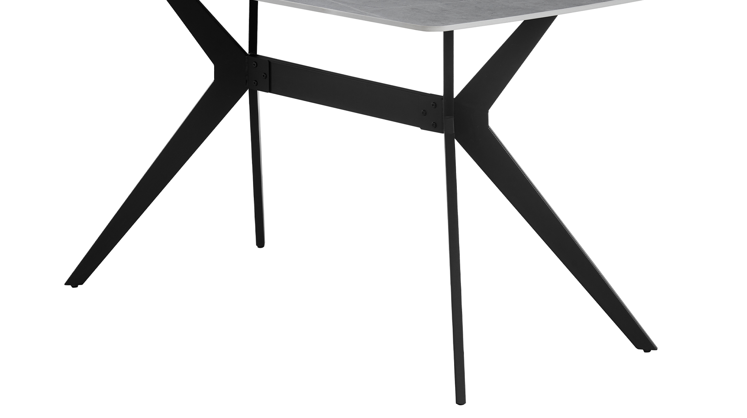 Esstisch 140 x 80 cm Marmoroptik grau - ZINASCO