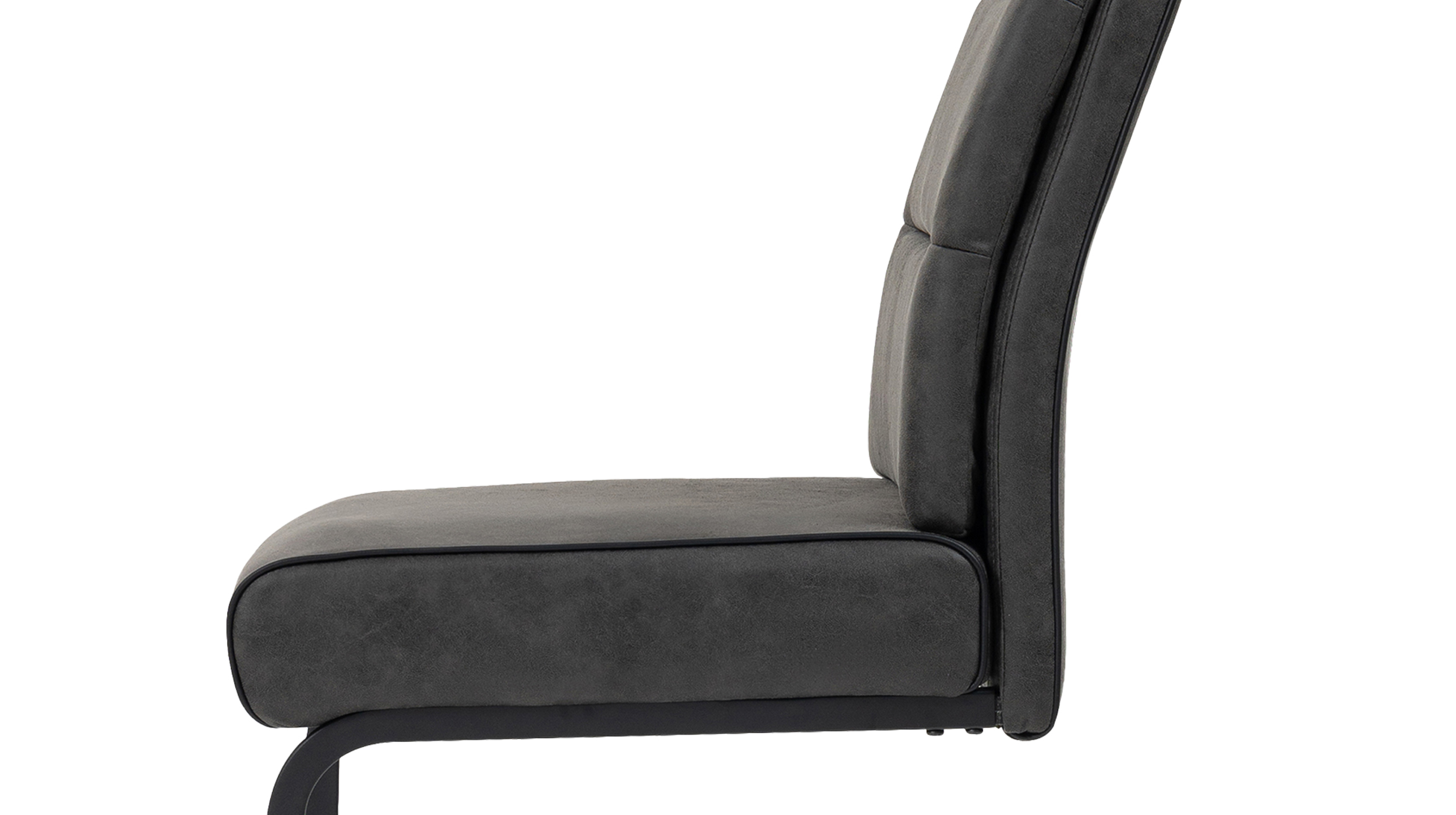 Schwingstuhl Microfaserbezug anthrazit schwarz - MARGA