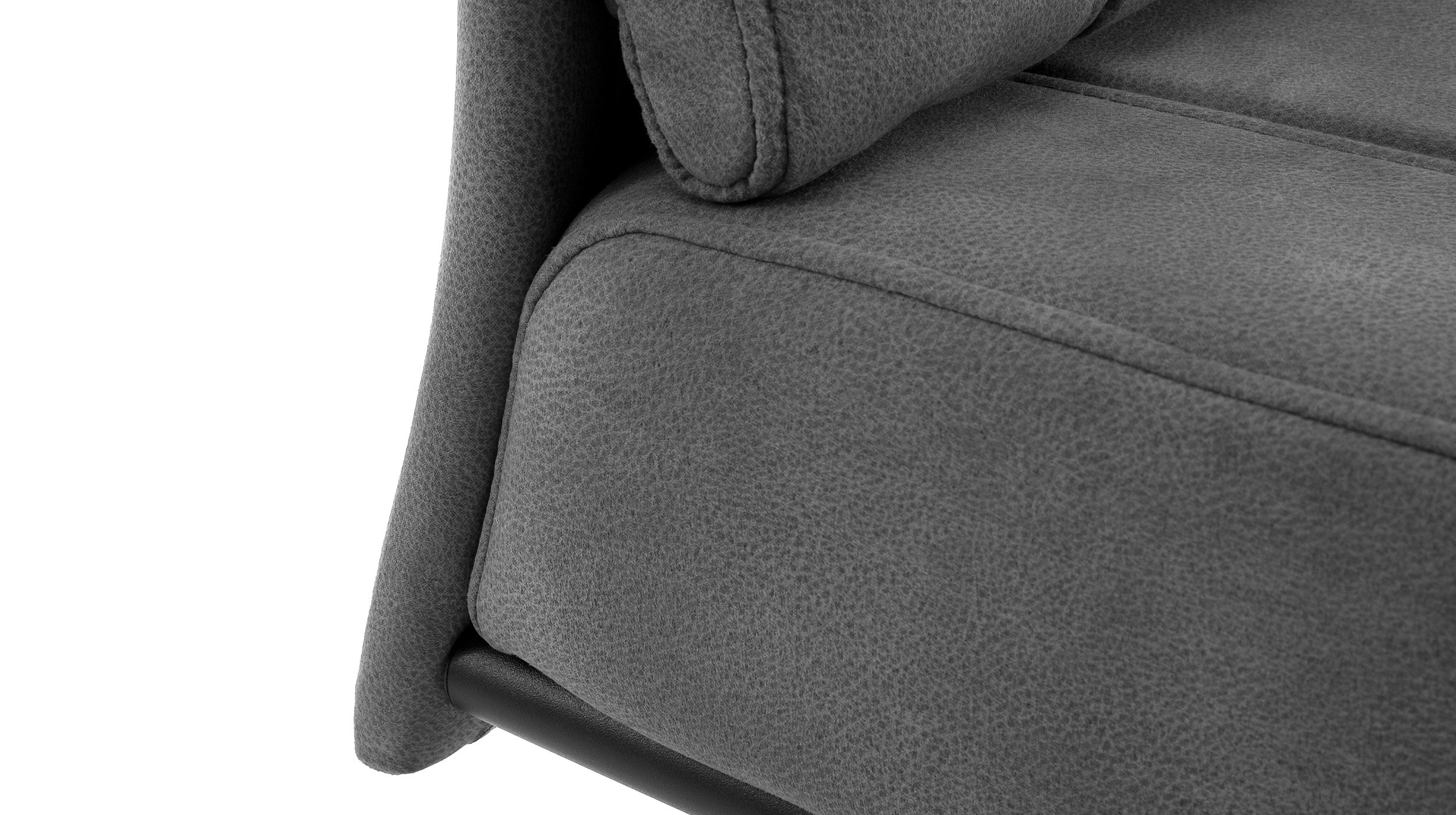 Schwingstuhl grau mit Taschenfederkern-Polsterung - Luxus Komfortsitz - AZUL