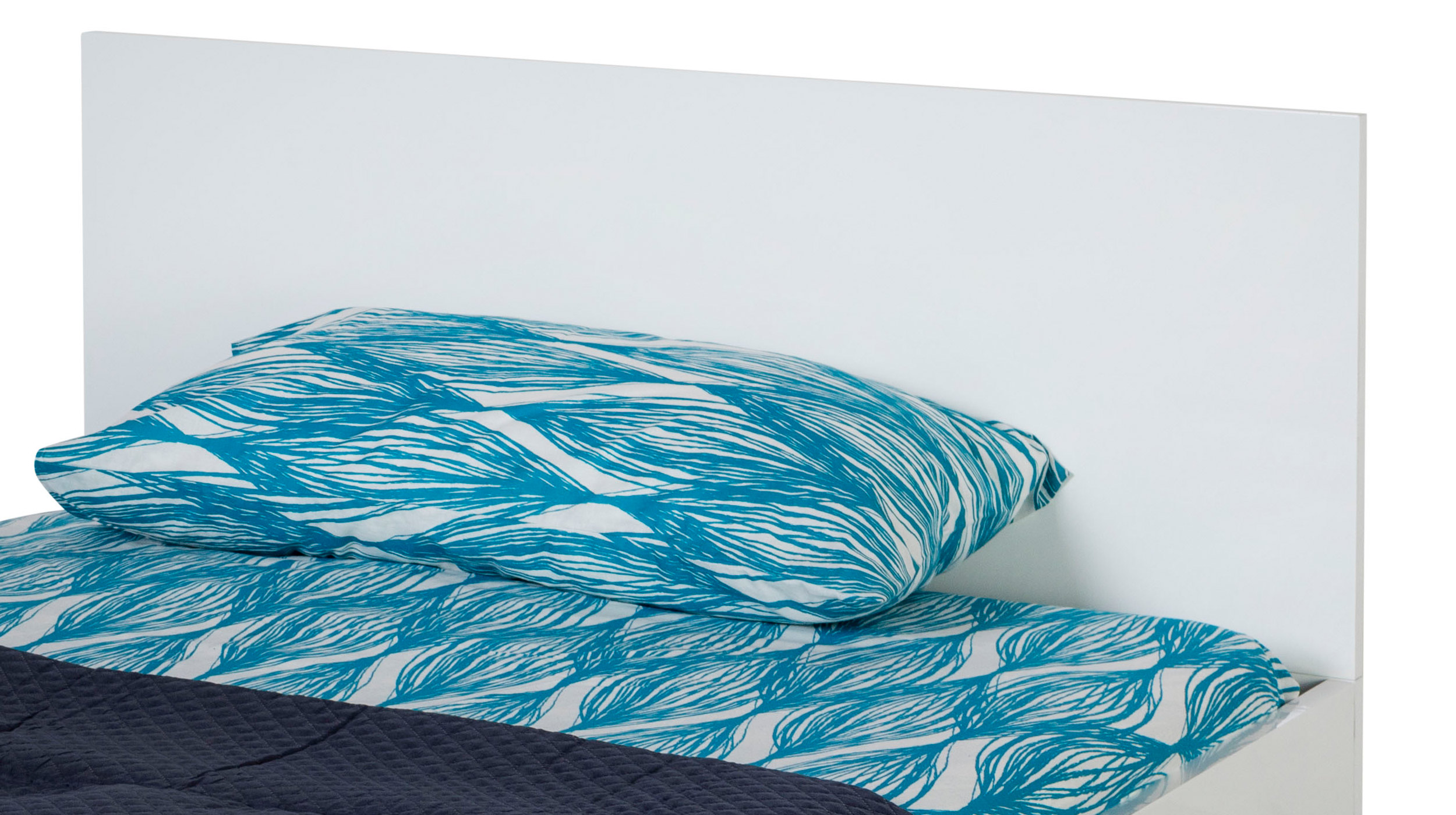 Futonbett 120 x 200 cm Einzelbett weiß hochglanz - ESPRESSO