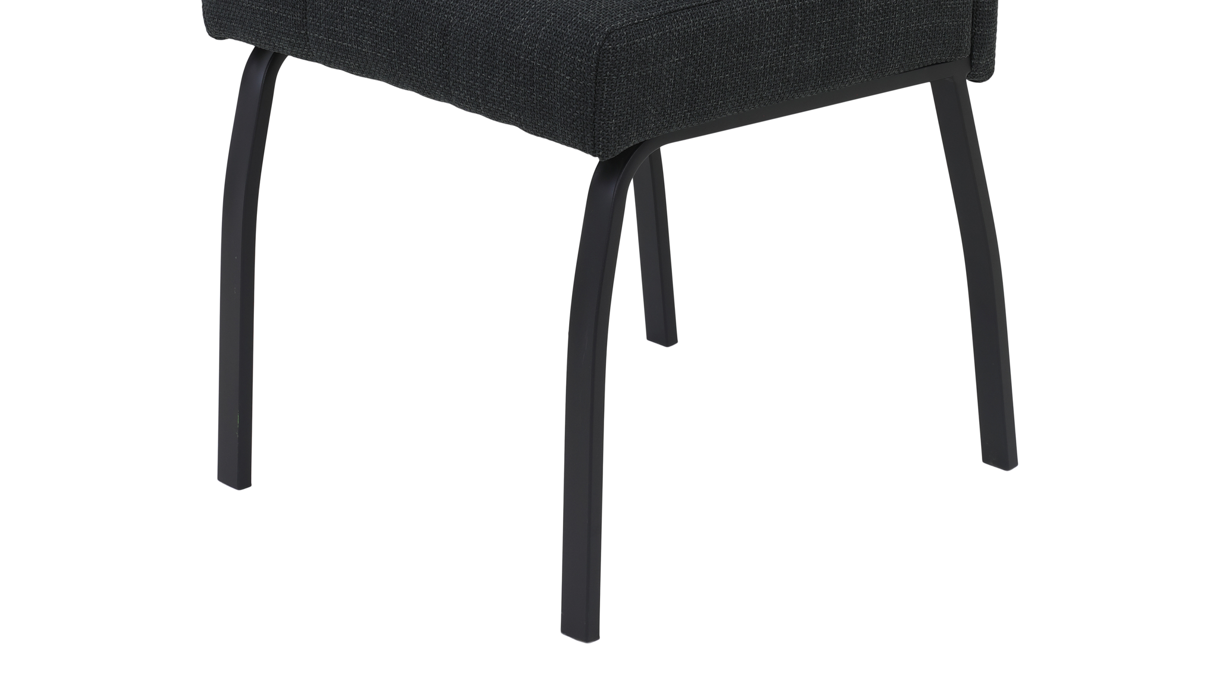 Polsterstuhl anthrazit Metallgestell Microfaser Webstoff - LAILA