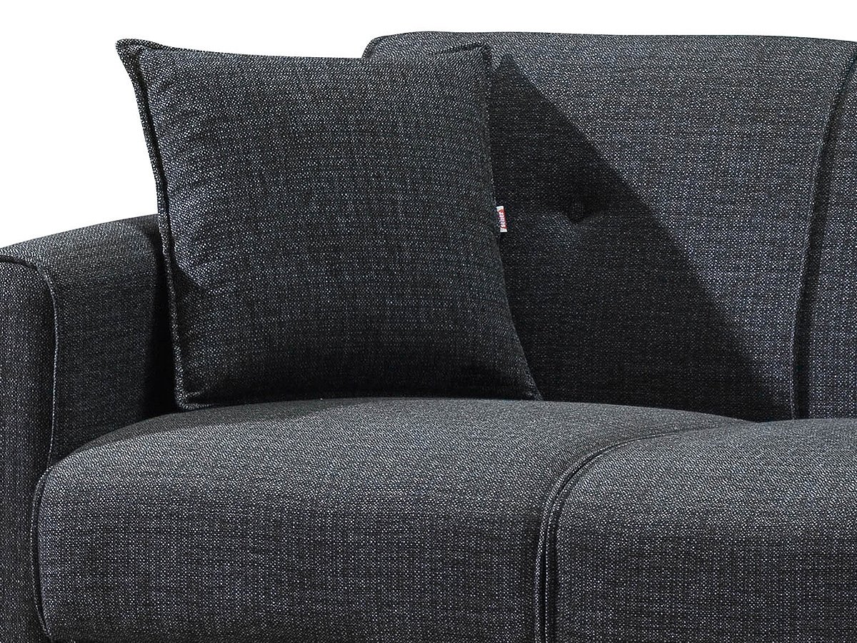 Einzelsofa anthrazit Schlaffunktion ausziehbar 2-Sitzer 138 cm - SAHIN