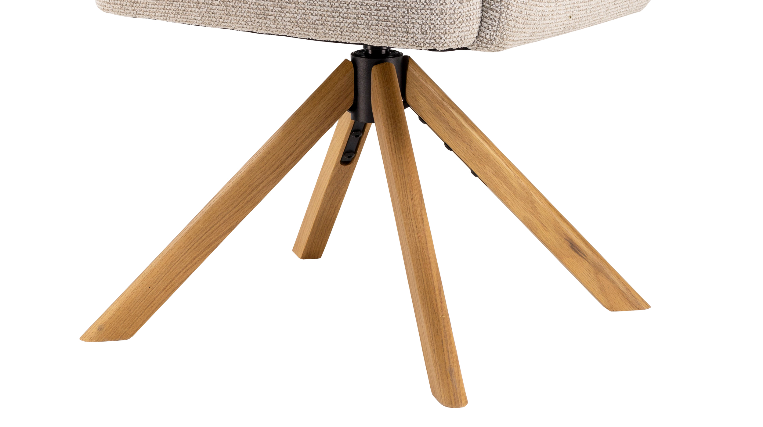 Armlehnstuhl beige Chenille drehbar - Federkern-Polsterung - SOFIA