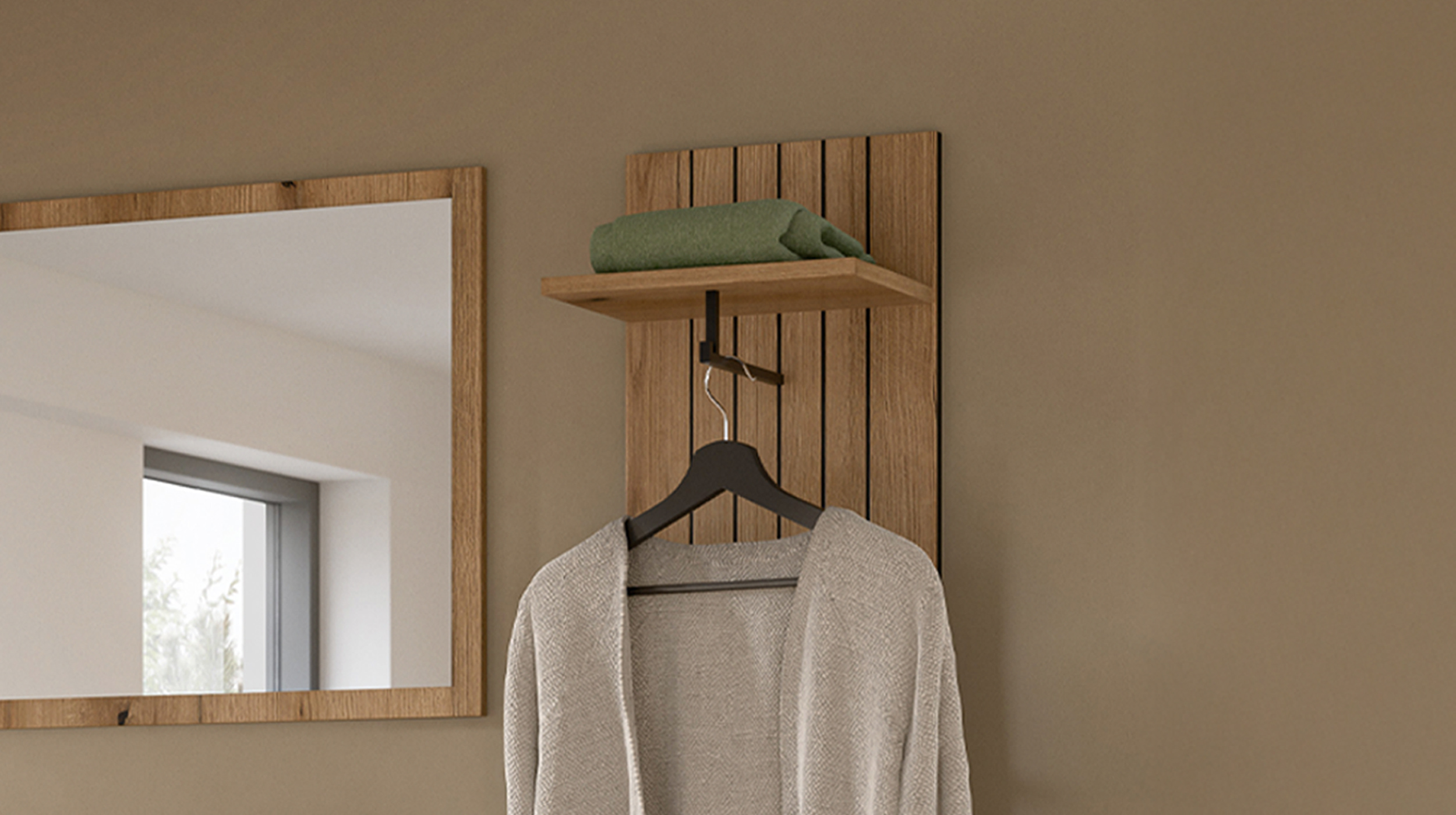 Wandgarderobe Paneele Evoke Eiche 31 cm - STATION