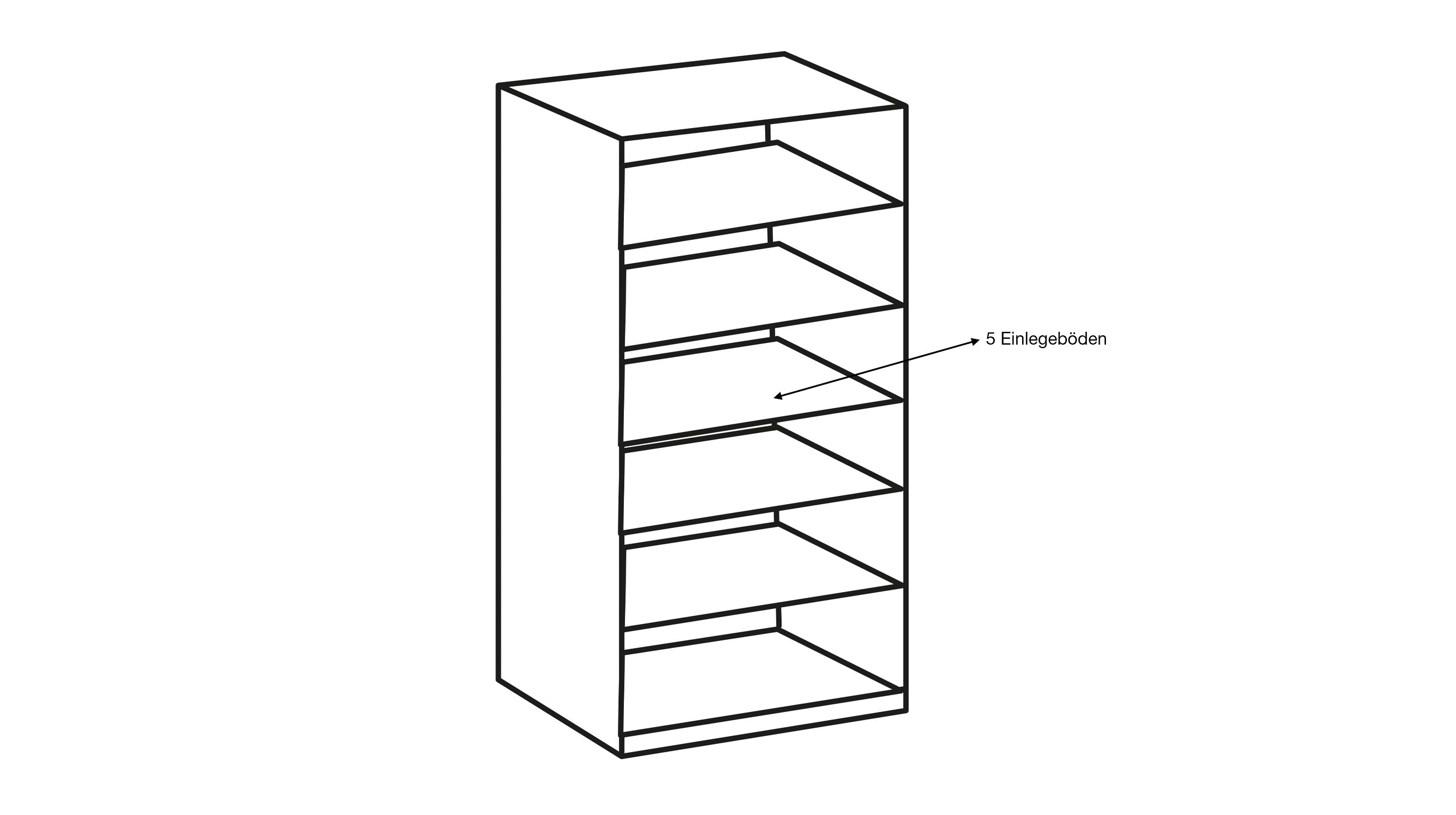 Kleiderschrank - Sägerau Eiche - 80 cm - MULTIRAUM