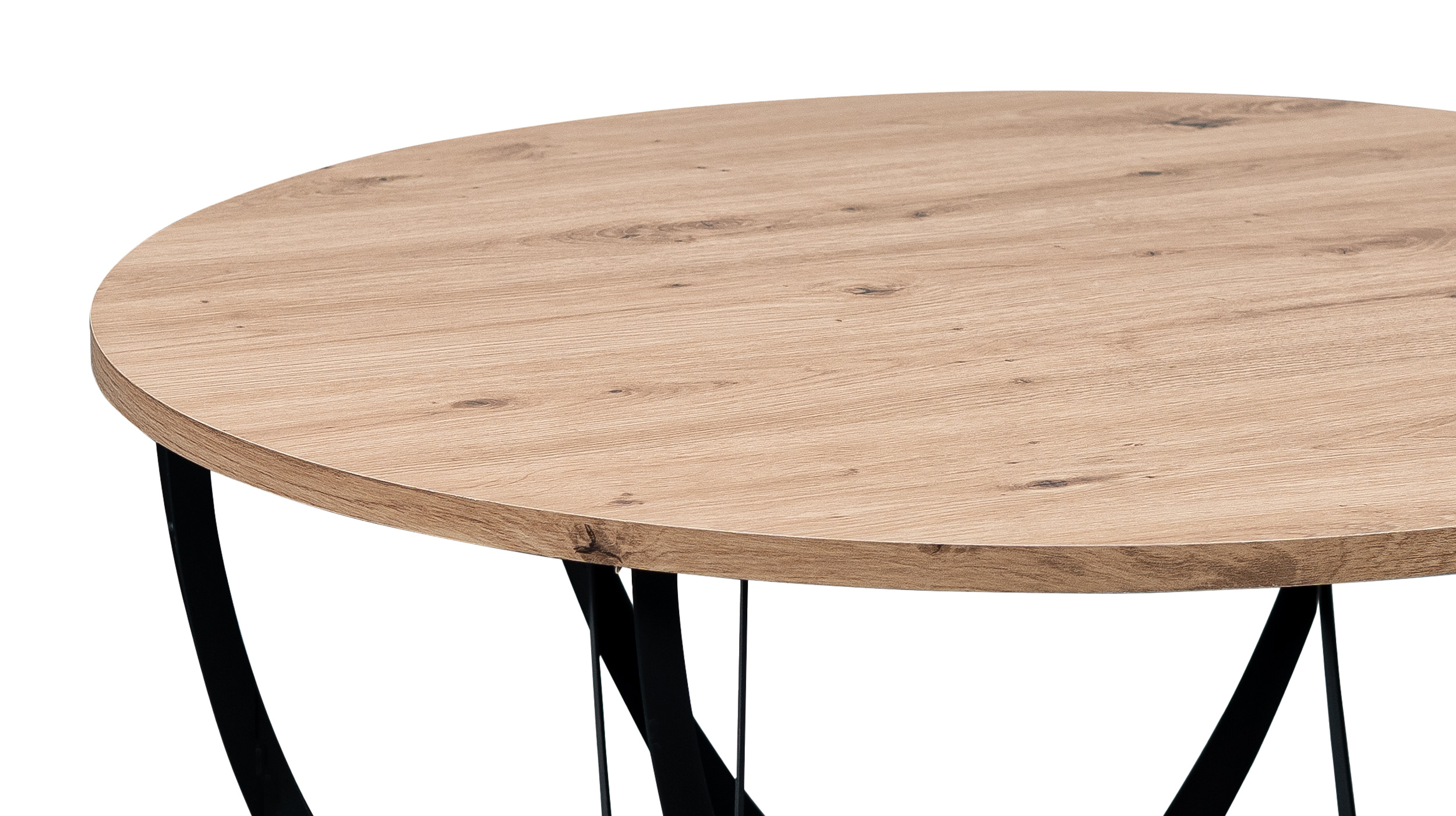 Couchtisch Artisan Eiche 80 x 80 cm rund Wohnzimmertisch - MELLA
