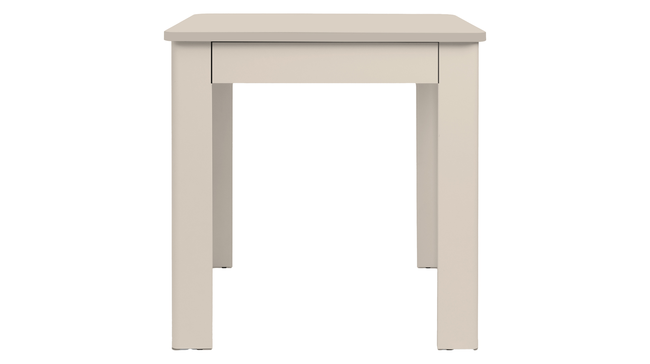 Esstisch beige 80 x 80 cm - mit Schublade - OSLO
