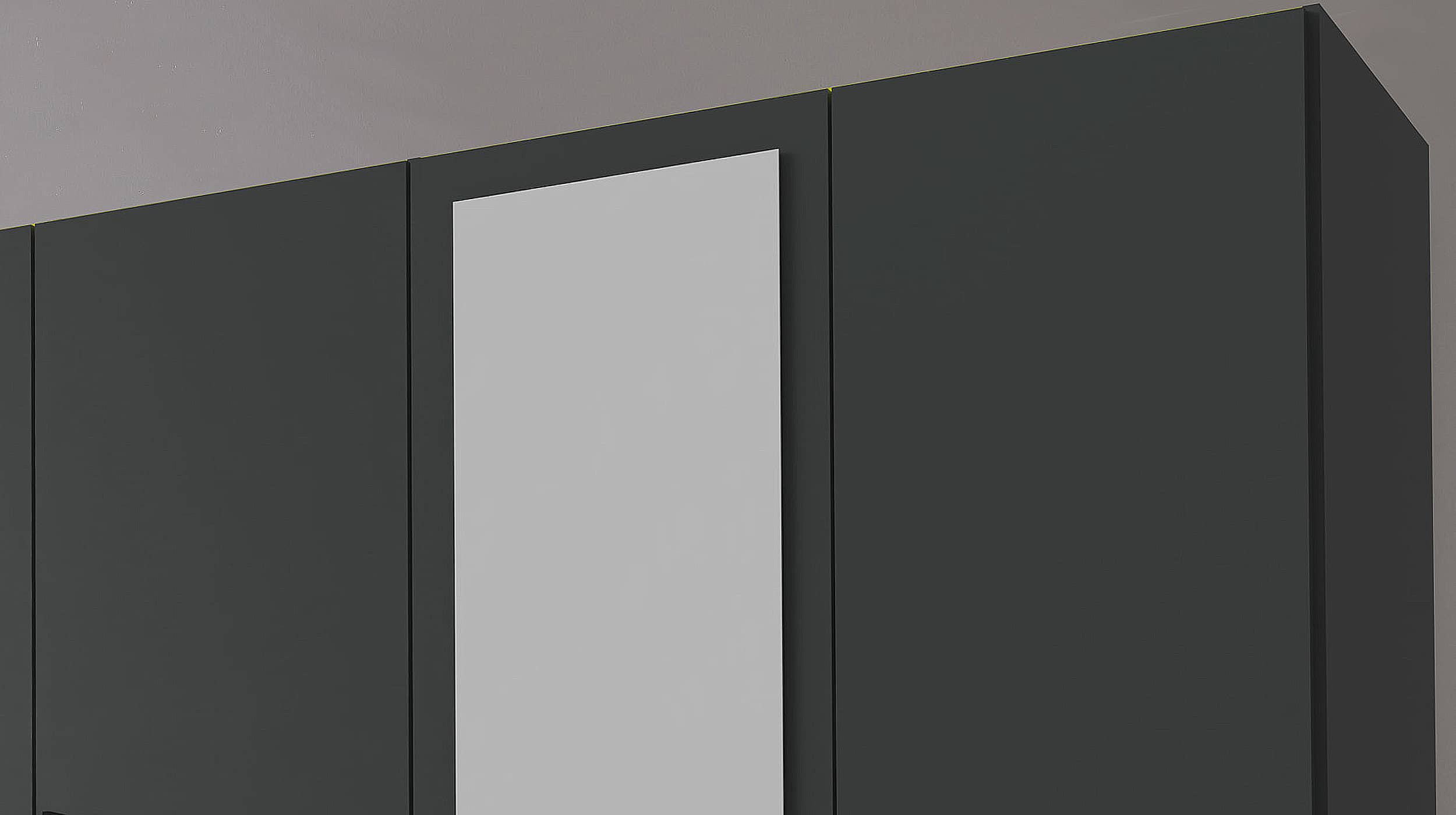 Kleiderschrank mit Spiegel - graphit - 270 cm - DILLINGEN