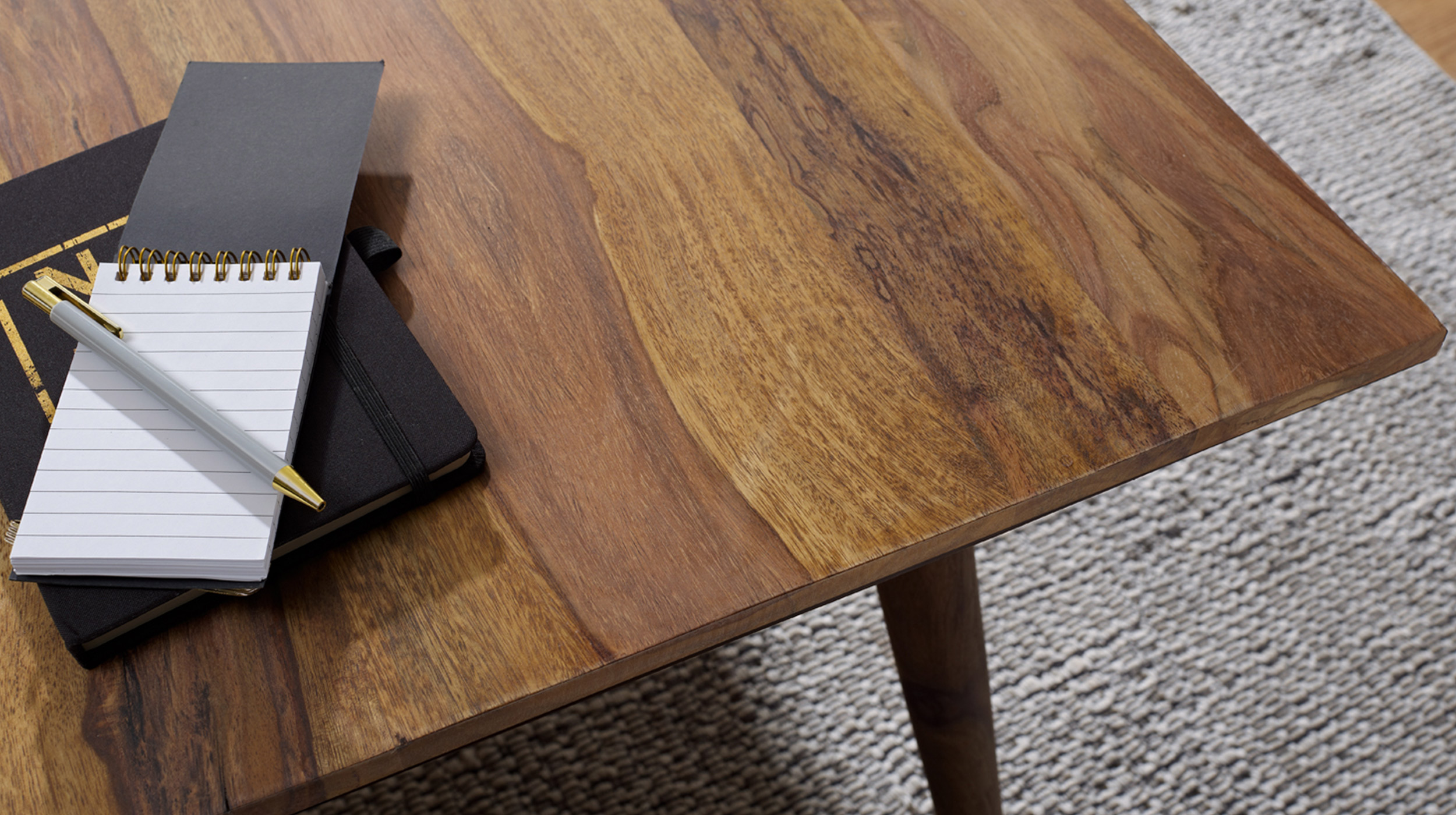 Esstisch Sheesham Massivholz 180 x 80 cm - Rechteckig & Gebeizt - RAINE