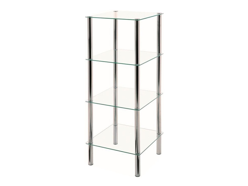 Beistelltisch chrom - Glas - quadratisch - 39 x 107 cm - EMDEN