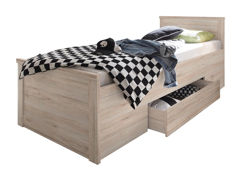Jugendbett 100 x 200 cm San Remo Eiche - LUCA 