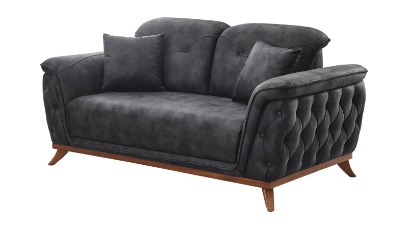 Einzelsofa 2-Sitzer anthrazit 181 cm - ALBERTO