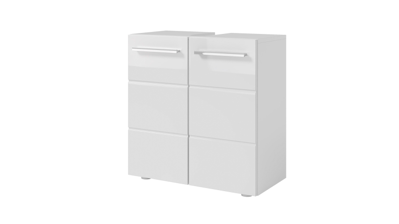 Waschbeckenunterschrank weiß hochglanz - 60 cm - MANDY