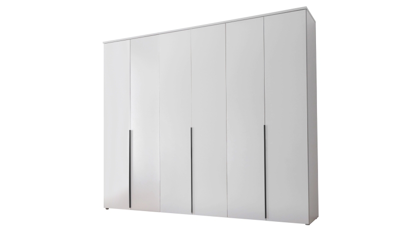 Kleiderschrank weiß - 270 cm - Kleiderschrank 6-türig - KEVO