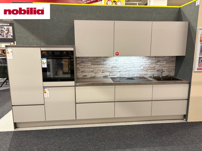 Küchenzeile  362 cm - mit Geräten - Küchenfronten Lack  - EASYTOUCH