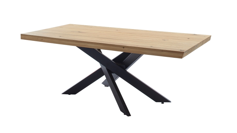 Esstisch Massivholztisch 200 x 100 cm Wildeiche geölt - AHUS