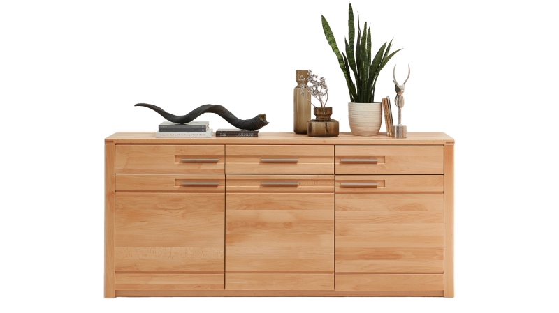 Sideboard mit 3 Schubladen Kernbuche 190 cm - NATURE ONE