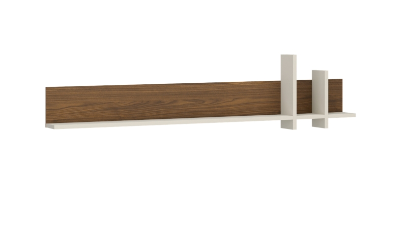 Wandregal Beige-Kaschmir - Nussbaum - 180 cm - VIRGINIA