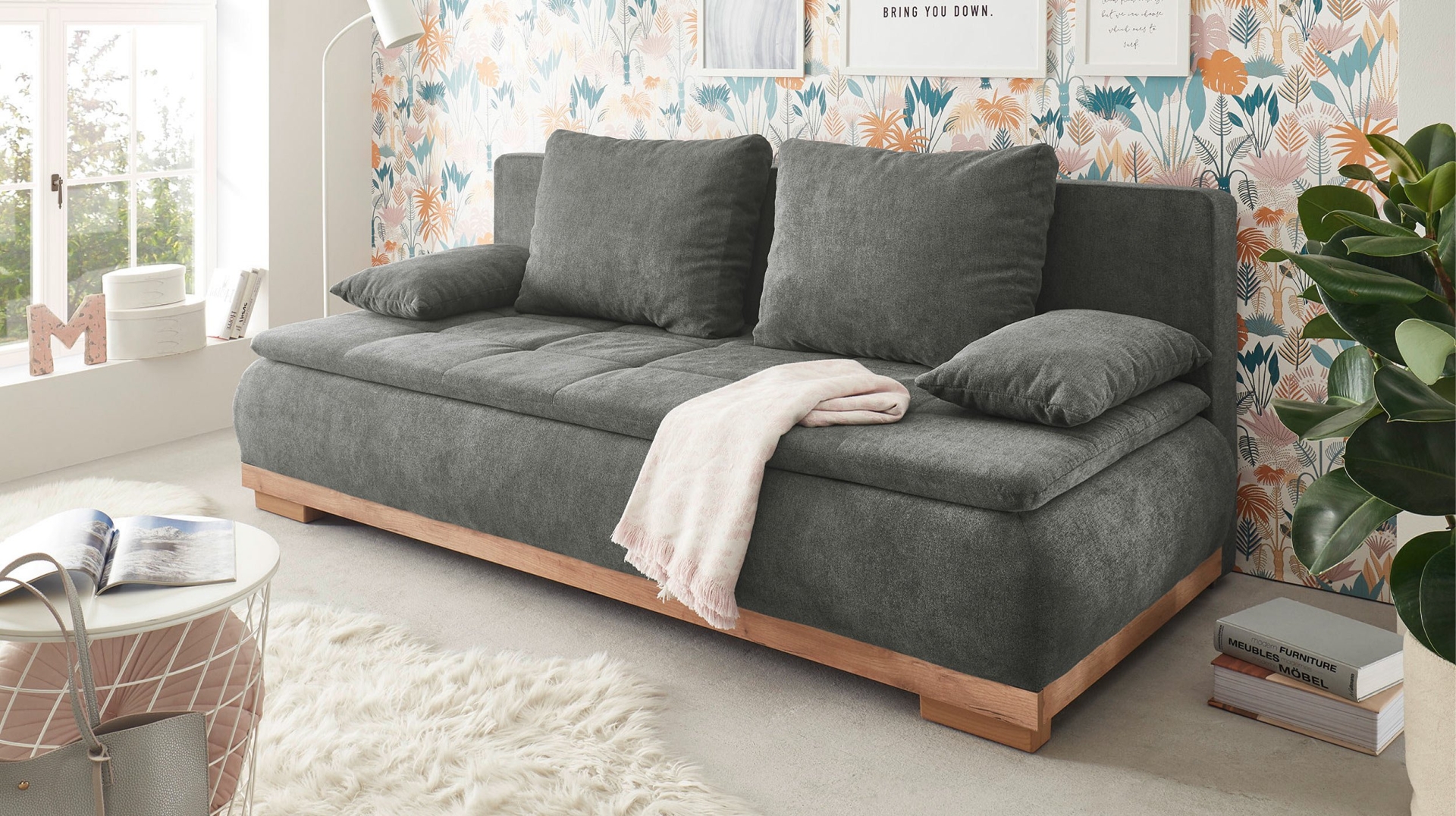 Wunderschãne 2 Sitzer Sofa Mit Schlaffunktion Bettkasten Federkern Fotos
