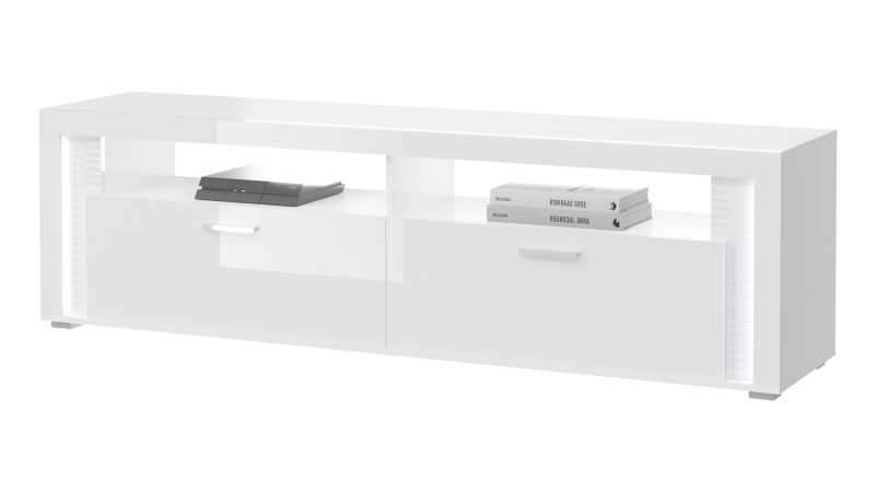 TV-Lowboard weiß hochglanz 201 cm - SKYLIGHT