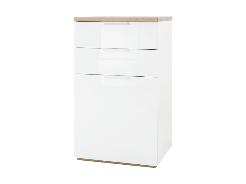 Kommode weiß - Riviera Eiche 60 cm - MUNDI