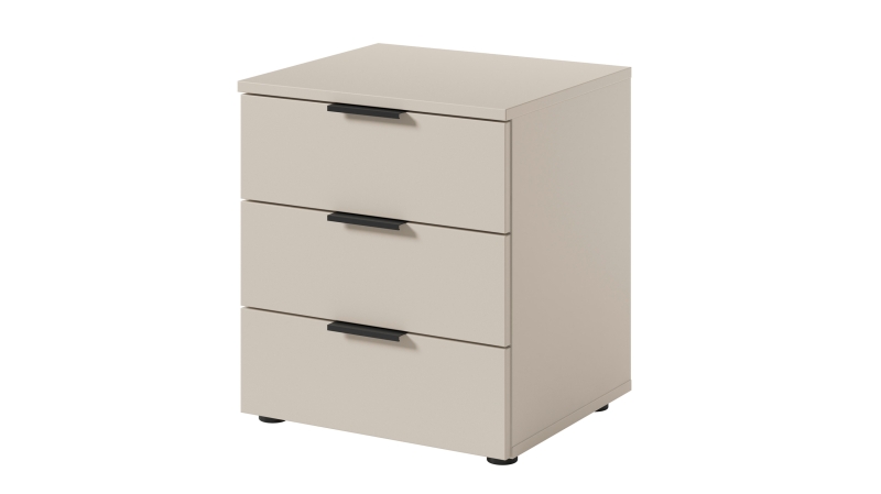 Nachttisch beige 45 x 40 cm Nachtkommode - LINZ