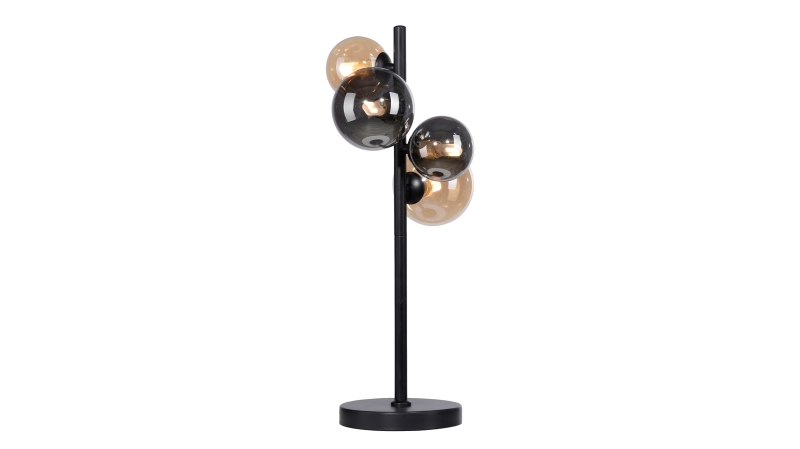 Tischlampe LED schwarz 24 x 48 cm Rauchglas - POPSICLE