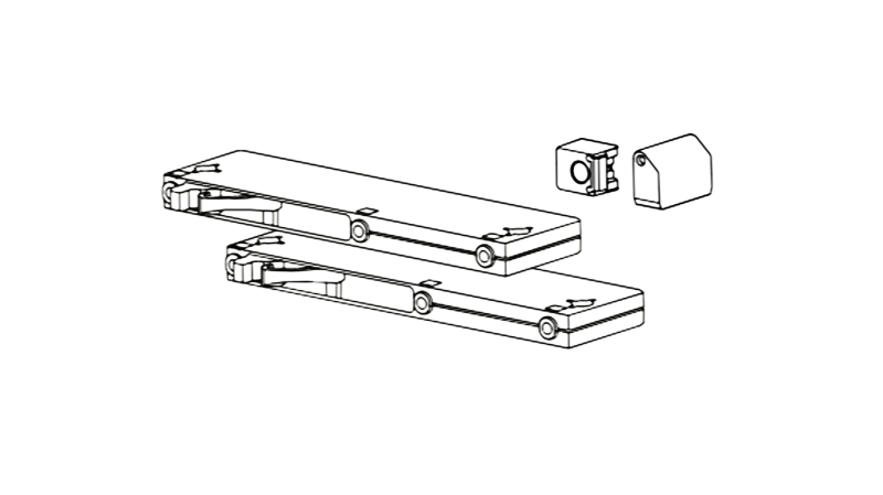 Türdämpfer mit Selbsteinzug für Schwebetürenschrank - SAIGON