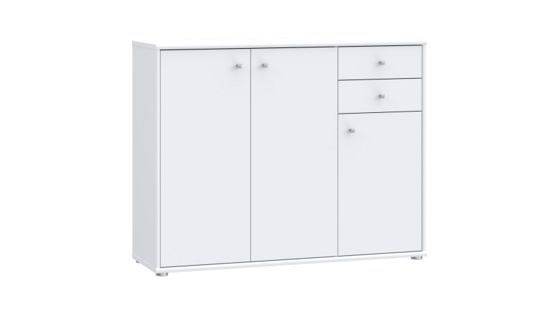 Kommode mit Schubladen weiß 109 cm - TEMPRA