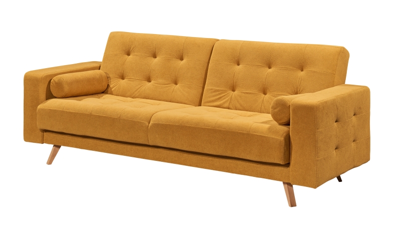 Schlafsofa gelb Bettkasten ausziehbar 230 cm - TRANDAL