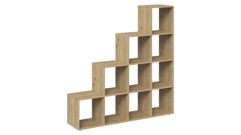 Raumteiler Artisan Eiche 139 x 142 cm - 10 Fächer - RIKU